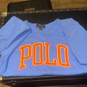 Polo by Ralph Lauren Kids Blue Sweatshirt with Orange Logo